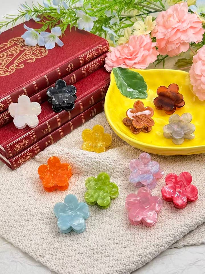 Mini clip de flor de 4 cm YH50 para venta al por mayor de BYREN | ÉLINE L'ATELIER