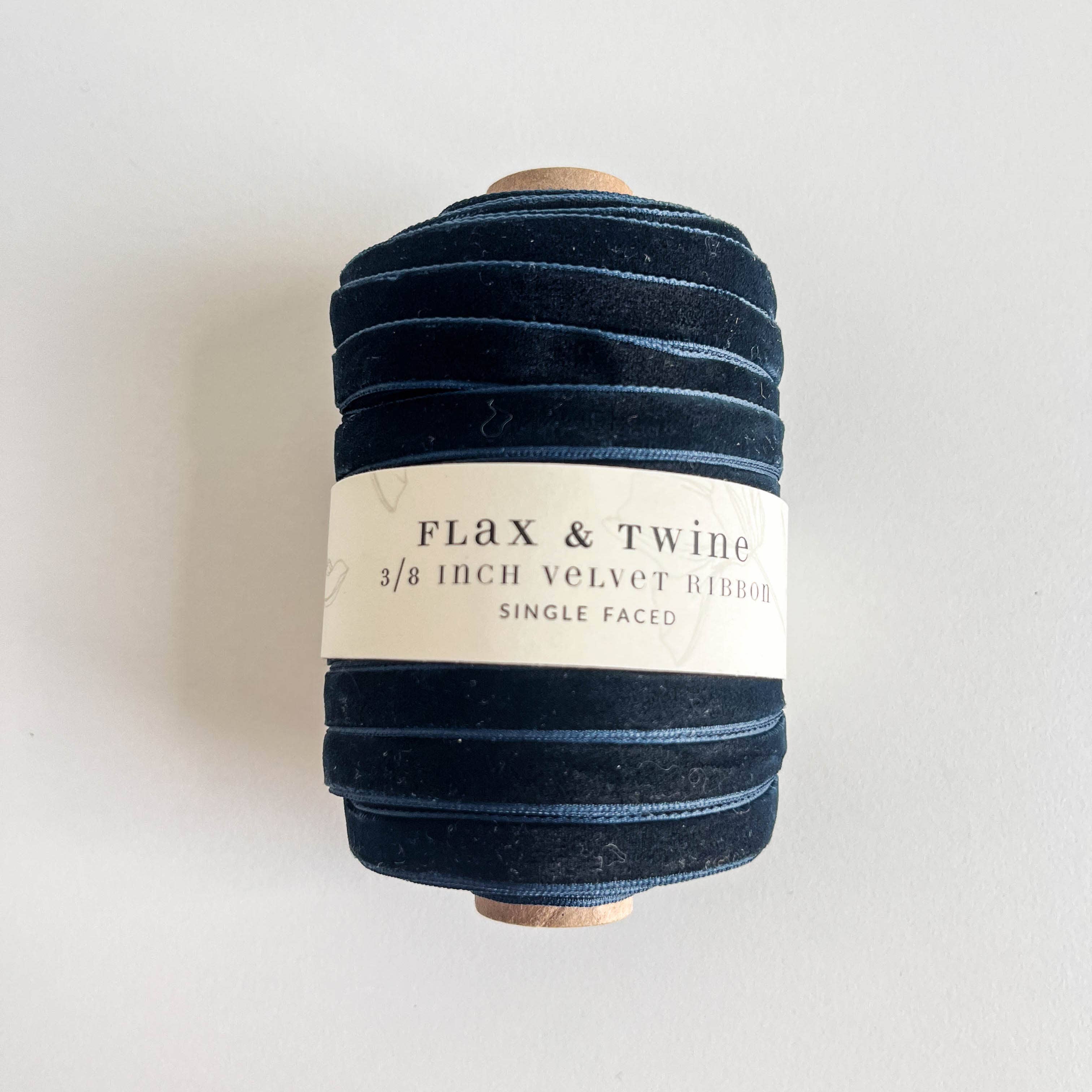 Flax & Twine - Wholesale Ribbon - Gift Wrapping - Flax & Twine 3/8" Velvet Ribbon - 30 Yards7