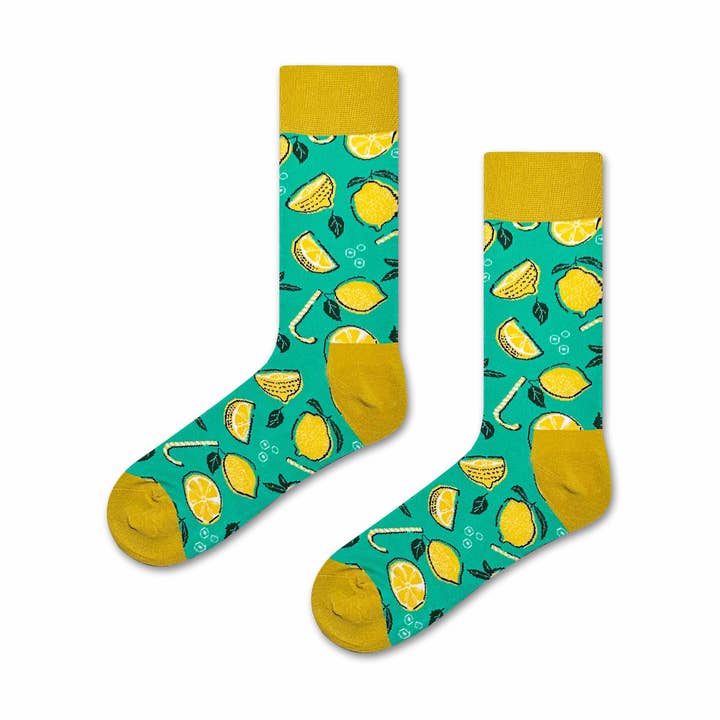 Calzini estivi con design di limoni 🍋✨ per la vendita all'ingrosso da parte di Marc JoJo