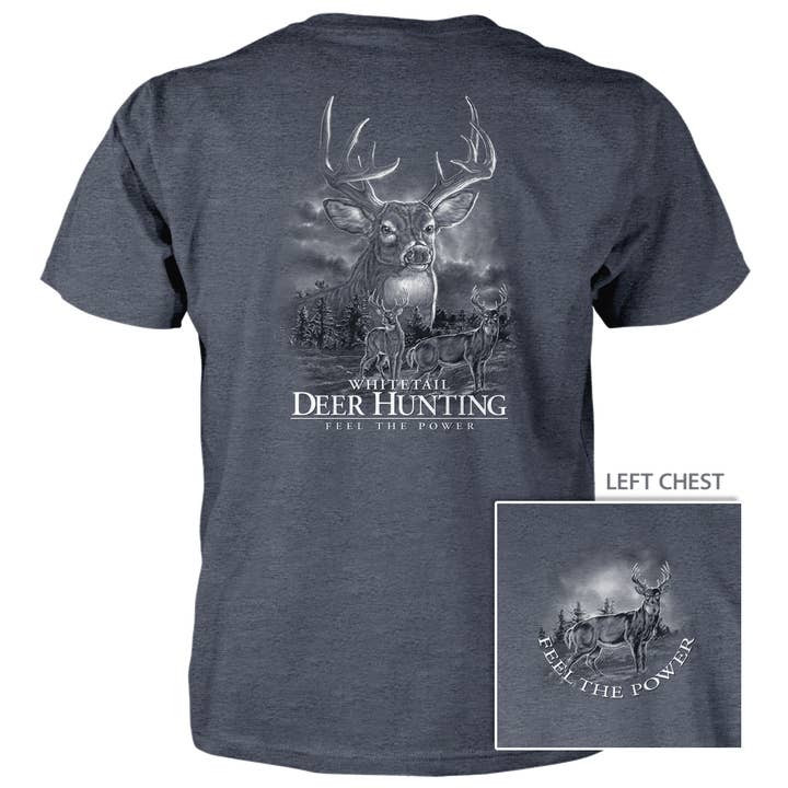 Old Country Outfitters - Vente T-shirt sérigraphié – unisexe - Ressentez la puissance de la chasse au cerf - T-shirt en coton 4,5 oz6