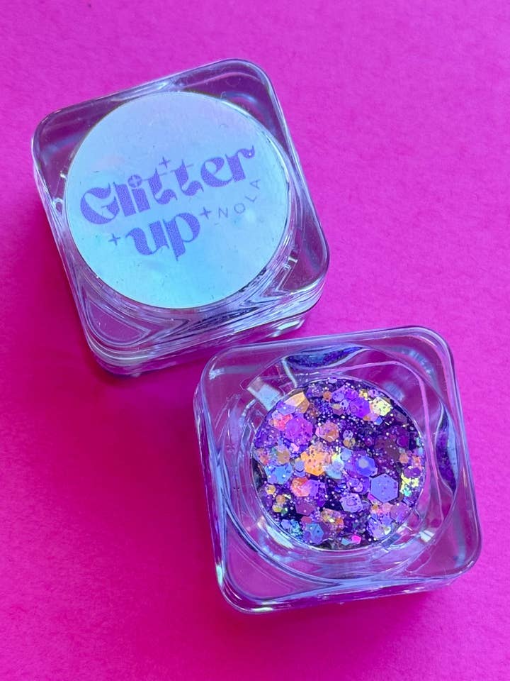 Gel Glitter Viola Iris per la vendita all'ingrosso da parte di Glitter Up Nola