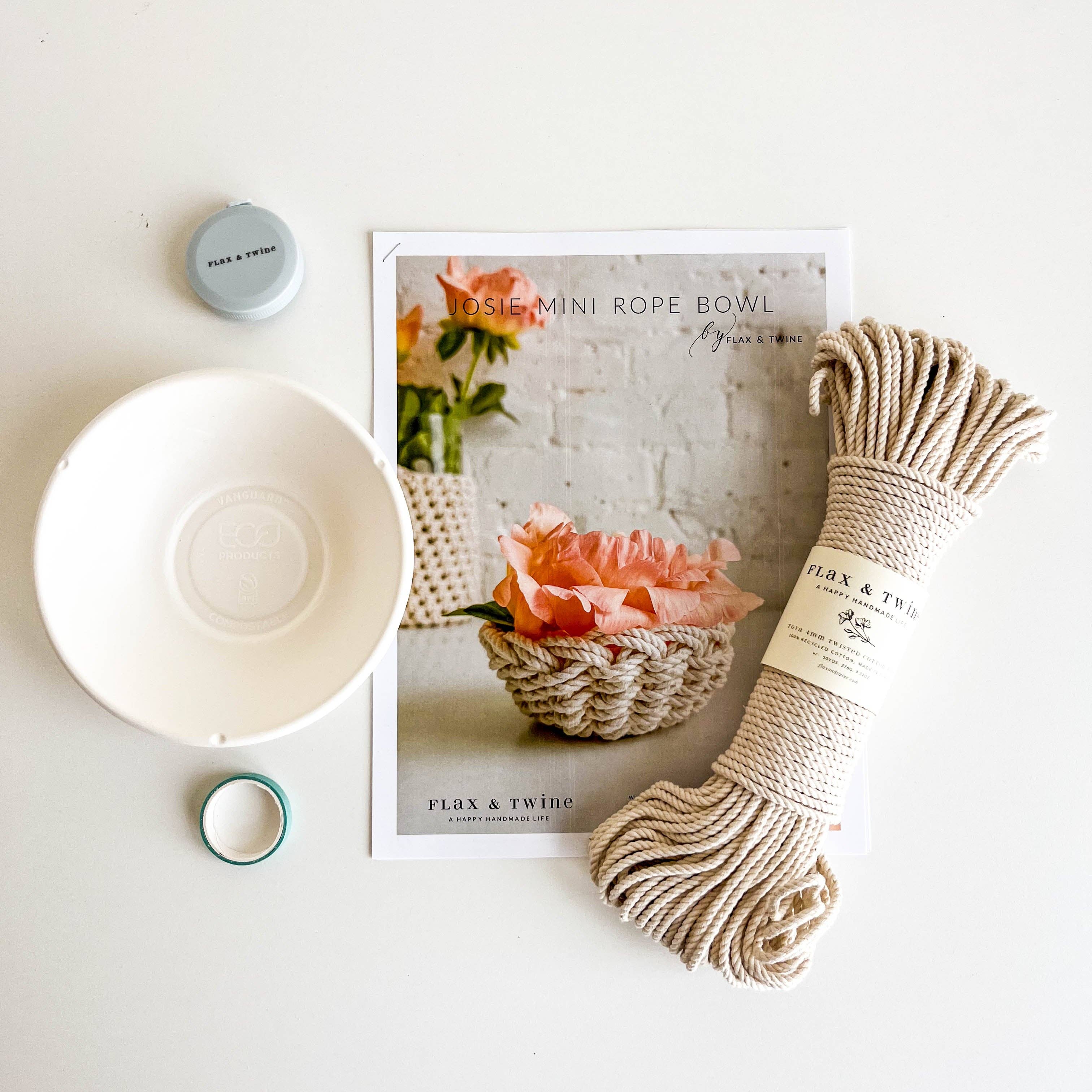 Flax & Twine - Wholesale DIY Craft Kit - Josie Mini Rope Bowl (Makes 2)3