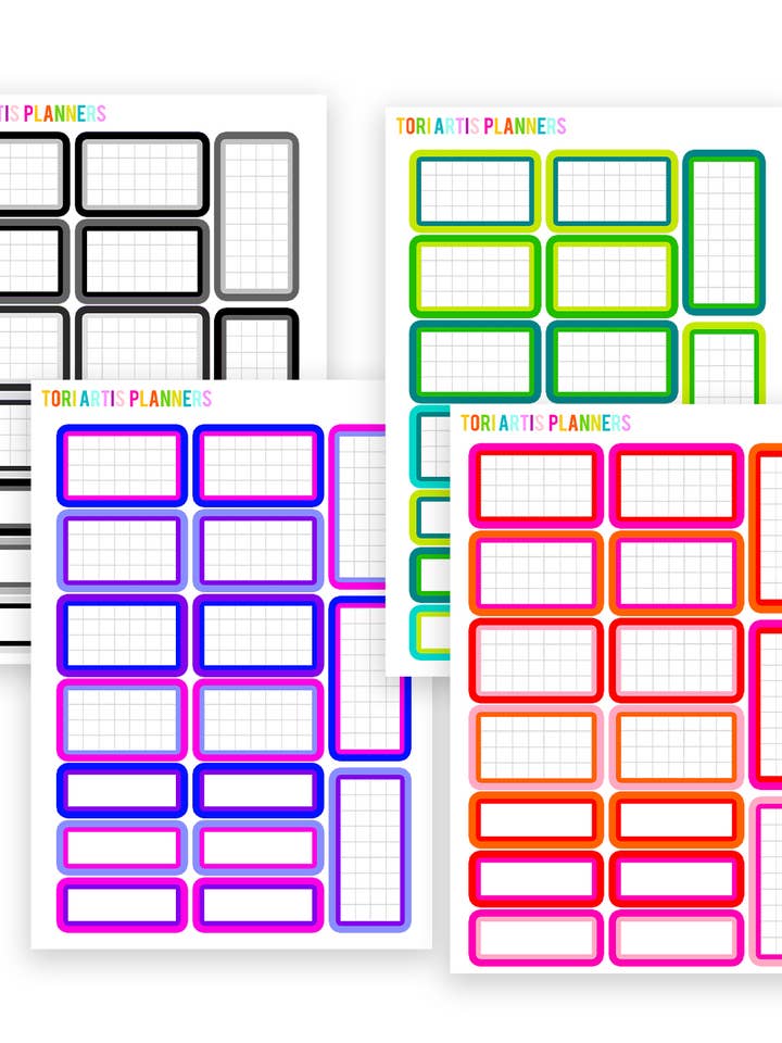 FUNCTIONAL STICKER SHEETS for wholesale by Tori Artis Planners