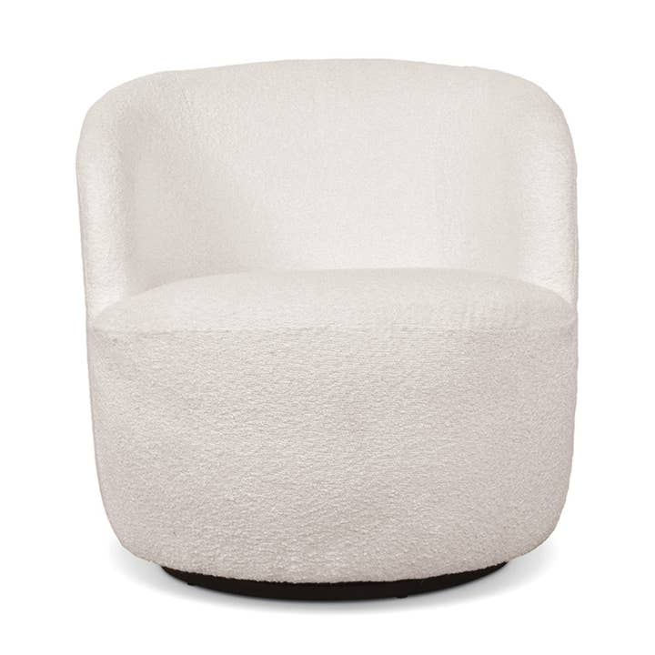 Walter swivel chair white L65 D77 H69cm for wholesale by Opjet Paris