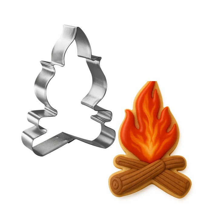 Campfire Cookie Cutter 4 in B1568 for wholesale by CookieCutter.com