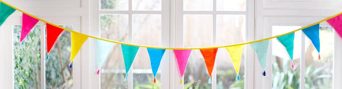 Talking Tables UK - Wholesale Bunting/garland - Rainbow Fabric Bunting | 3m |9
