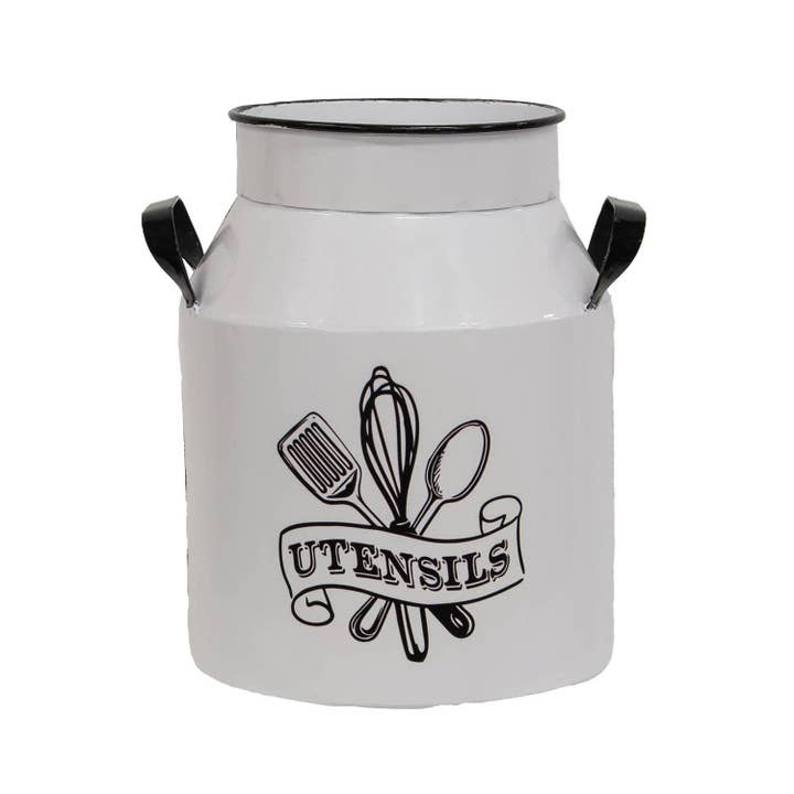 Küchengeräte aus weißem Metall, Milchkanne für den Großhandel von CWI Gifts