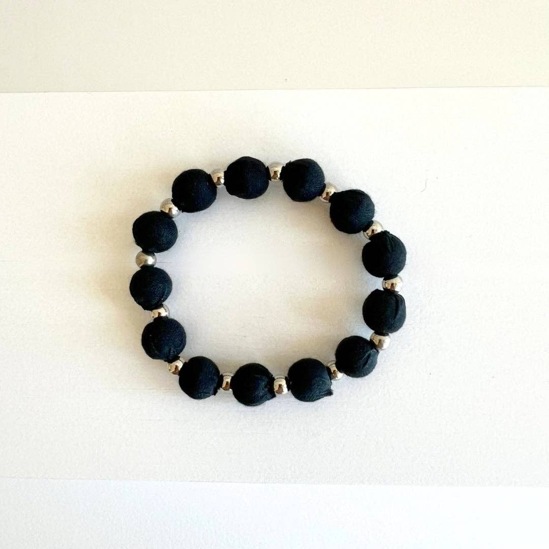 Humble Hilo - Vendita all'ingrosso Bracciale con perline - Bracciale Humble Hilo Sari Jewelry, con Perline di Tessuto e Perline Metalliche7