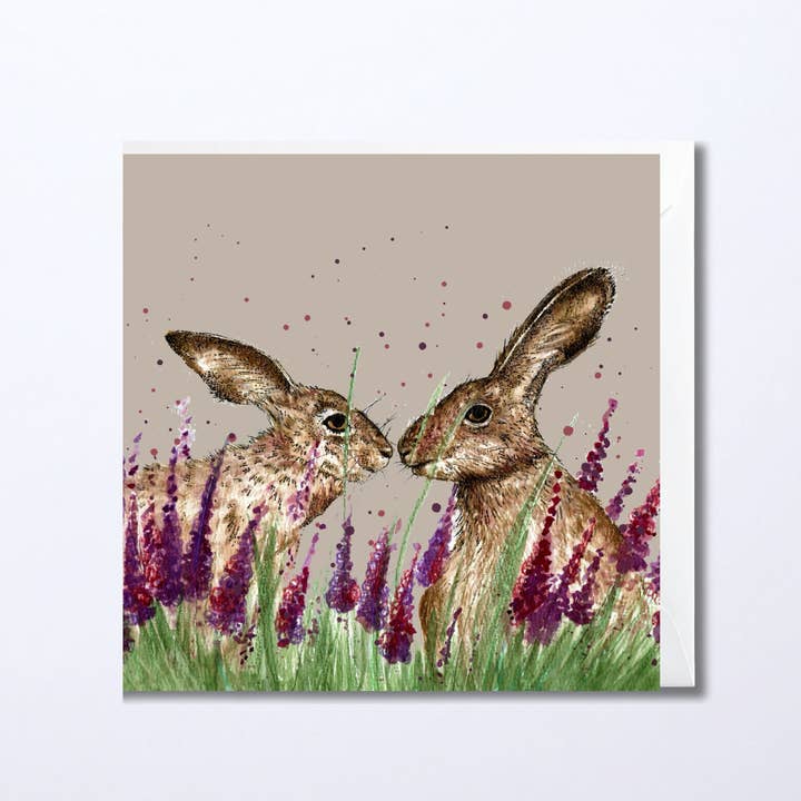 L'amour est dans le lièvre Carte de vœux pour la vente par Dots Allowed