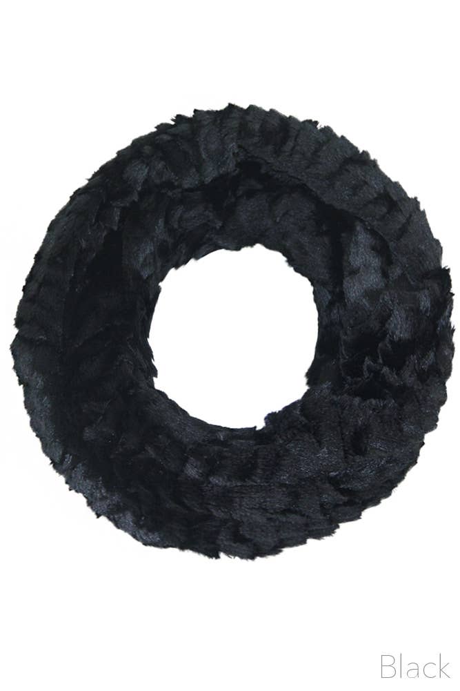 Hana - Wholesale Scarf - Women's - Solid Faux Fur Infinity Scarf15