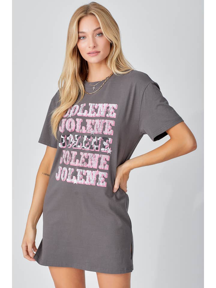 Baevely by Wellmade USA - Vendita all'ingrosso Vestito - Donna - ABITO T-SHIRT CON STAMPA GRAFICA JOLENE2