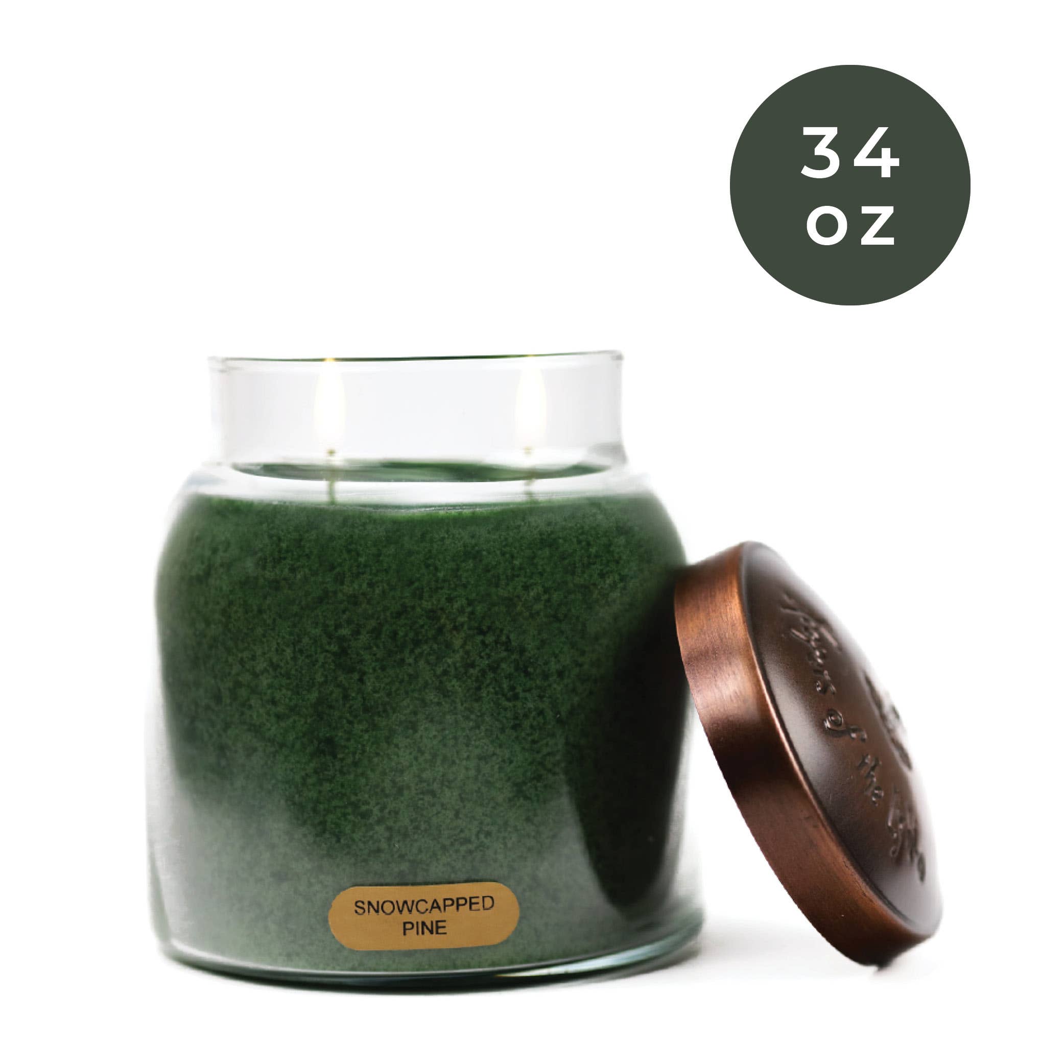 A Cheerful Giver - Wholesale Jar/Filled Candle - KOTL Papa Candle (34oz.) – Snowcapped Pine1