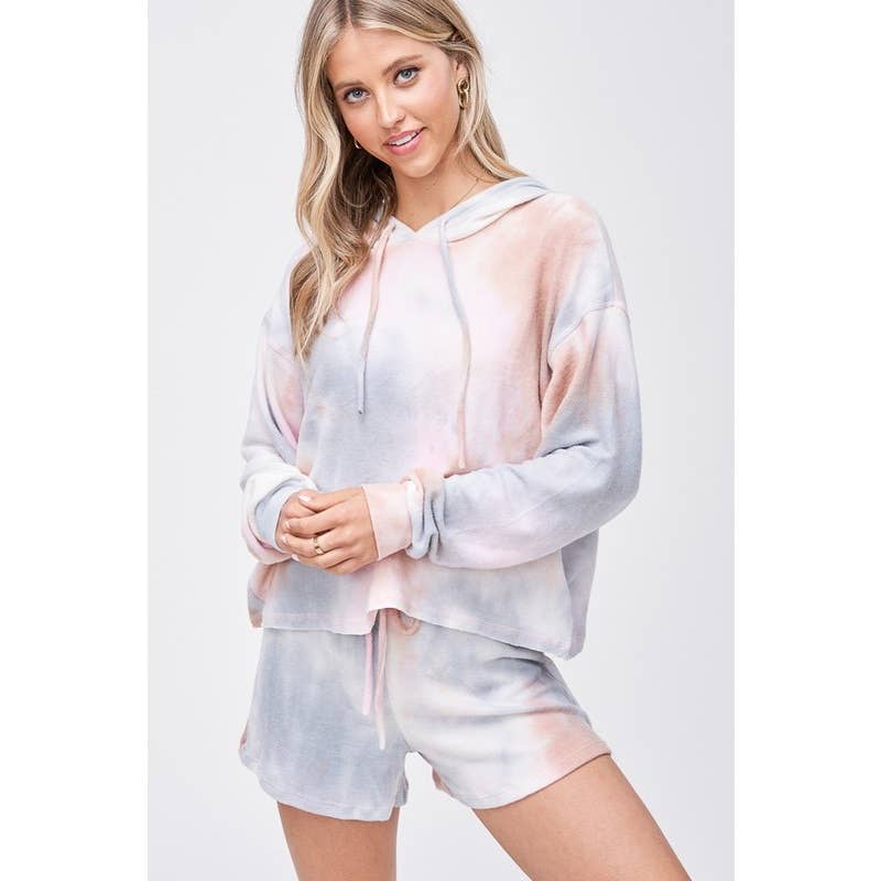 Phil Love - Wholesale Lounge Set - Women's - Tie dye hoodie pajamas lounge wear set8