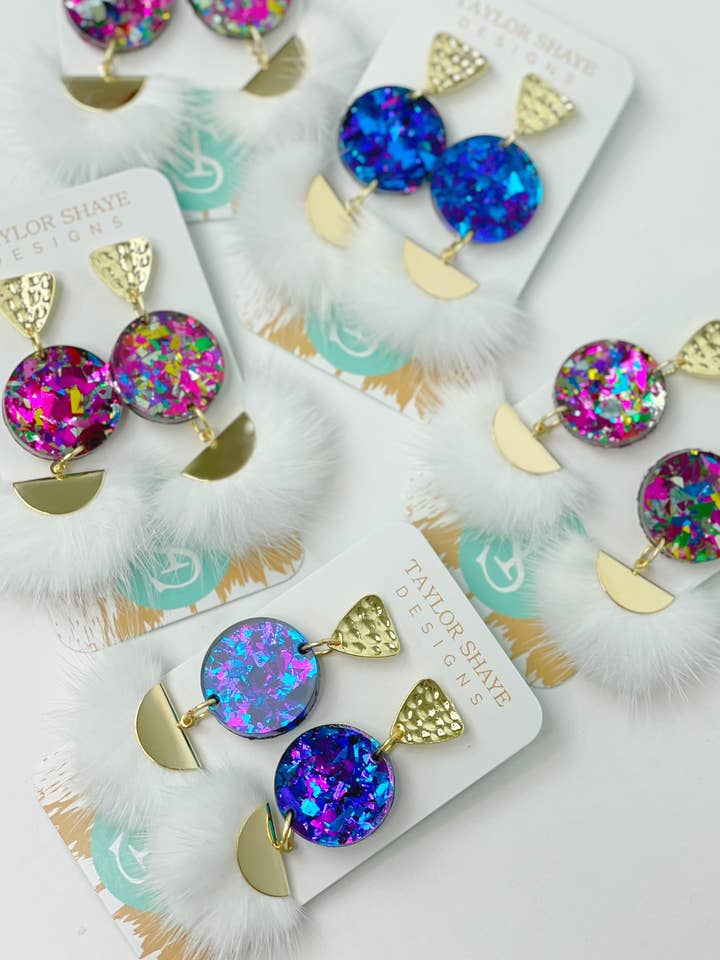 Unicorn Tassel Drops for wholesale by Taylor Shaye Designs