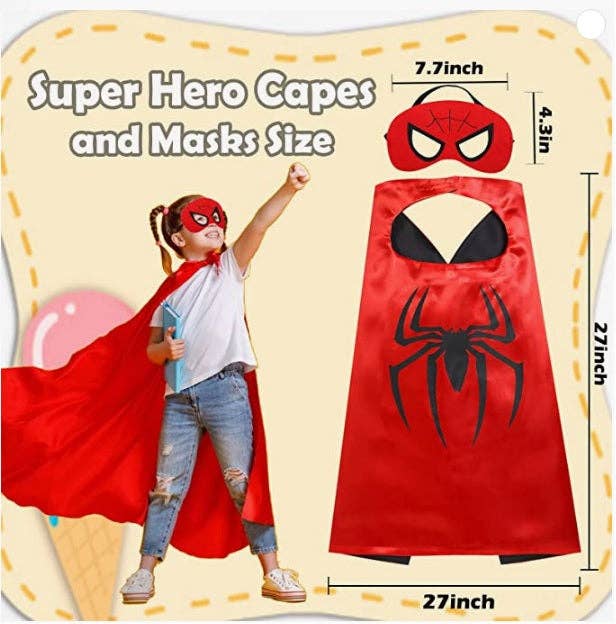 Infinite Basics - Wholesale Cape - Kids - 6-Pack | Superhero Reversible Cape & Mask Set2