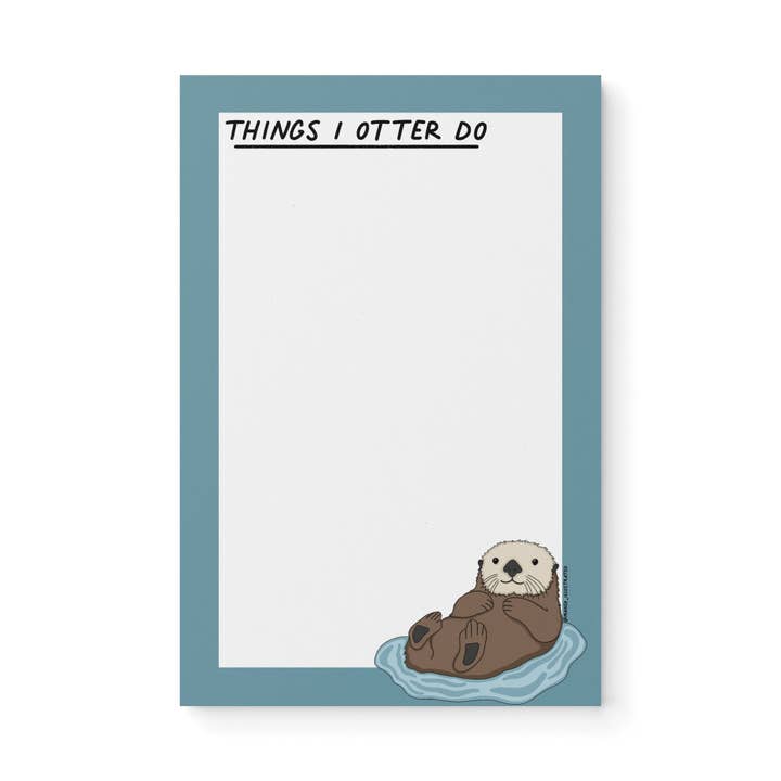 Things I Otter Do Notepad for wholesale by MangoIllustrated