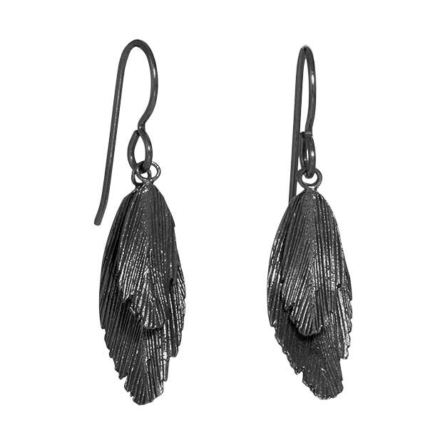 Raben-Ohrringe oxidiertes 925er Sterlingsilber für den Großhandel von AURUM by Guðbjörg