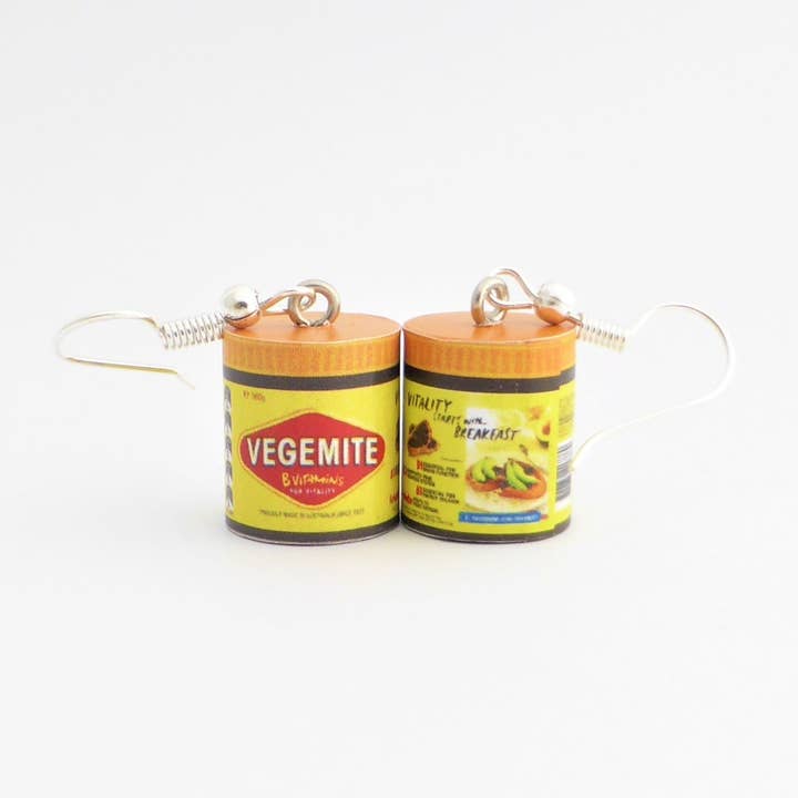 Cheeky Little Monkeys Jewellery – wholesale Hängande örhängen – Vegemite örhängen