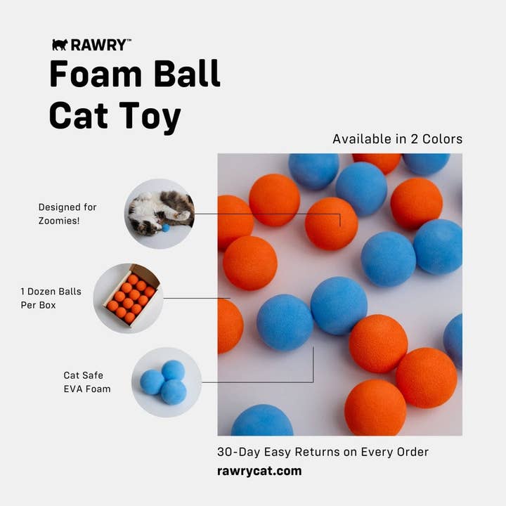 Rawry Pets - Wholesale Pet Toy - Cat - Foam Ball Cat Toy6