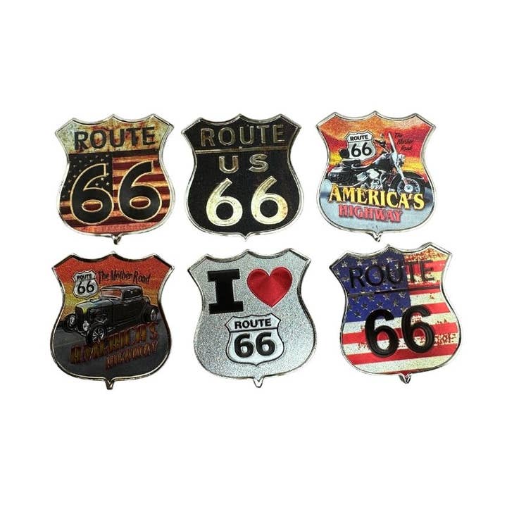 Route 66 Magnet, Shield Highway Sign Magnet for wholesale by ZKY Wholesale