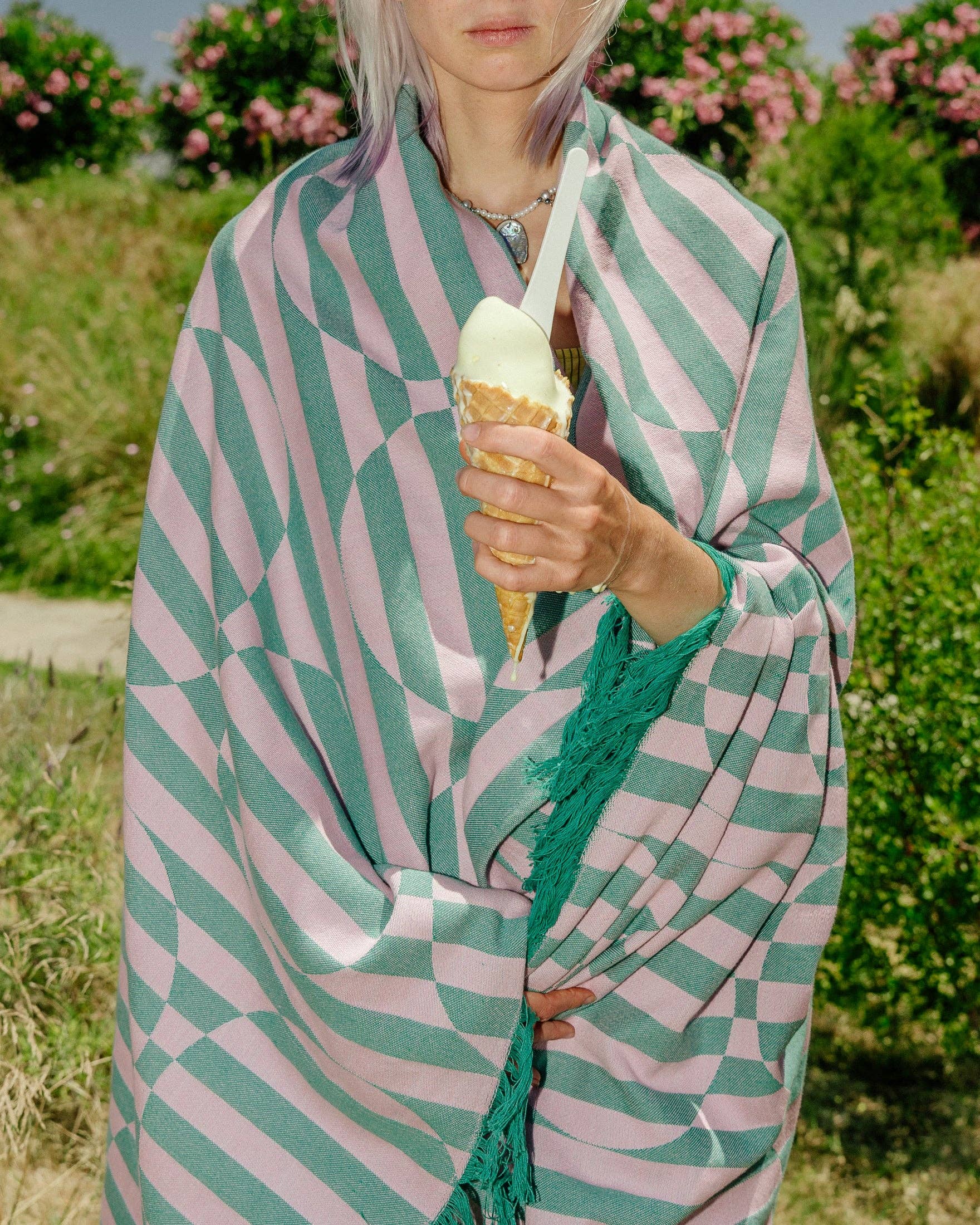 Tarta Gelatina - Wholesale Strandlaken - Strandlaken met gestreept en cirkelvormig patroon17