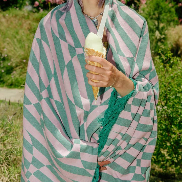 Tarta Gelatina - Wholesale Strandlaken - Strandlaken met gestreept en cirkelvormig patroon17