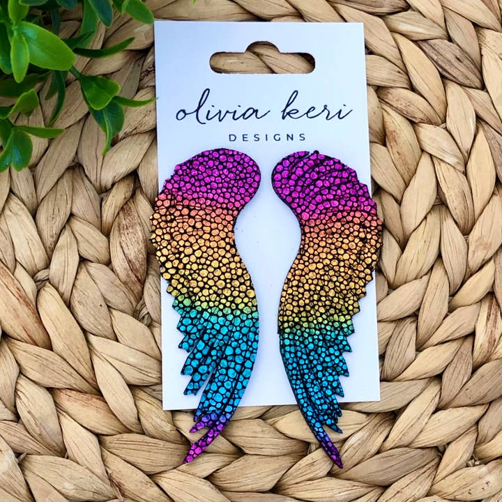 Angel Wings - Rainbow Metallic for wholesale by Olivia Keri Designs