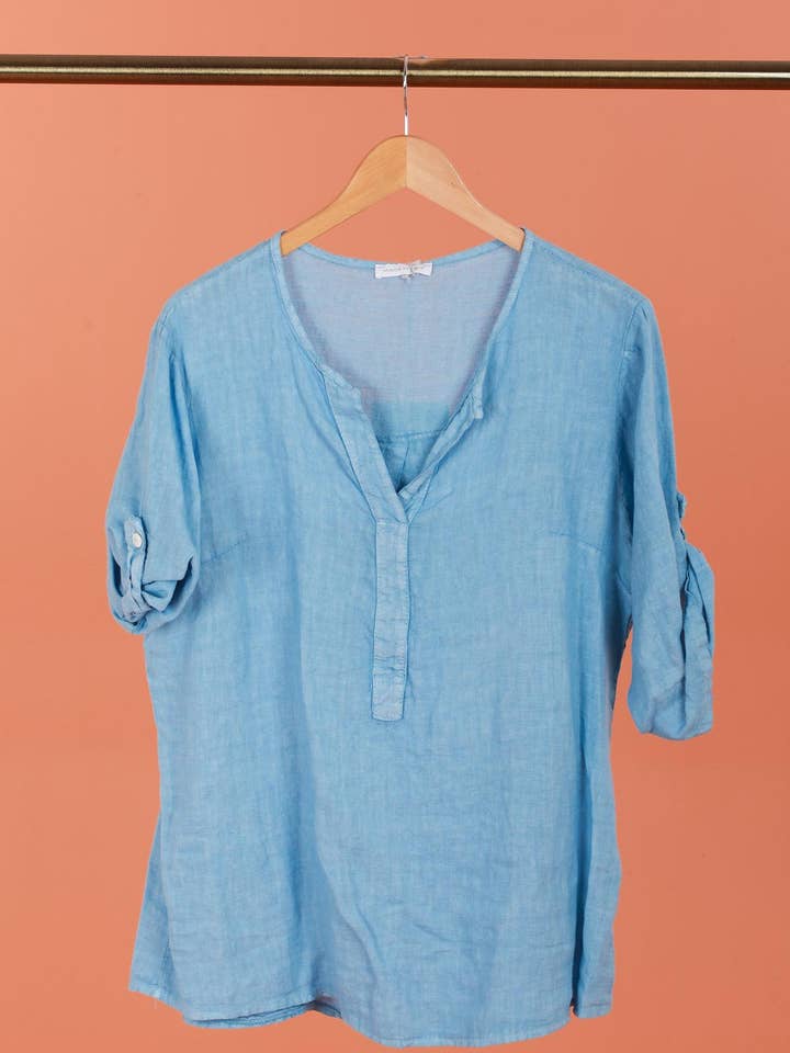 la maison des fibres naturelles - Wholesale Blouse - Women's - top 620411 100% linen made in Italy