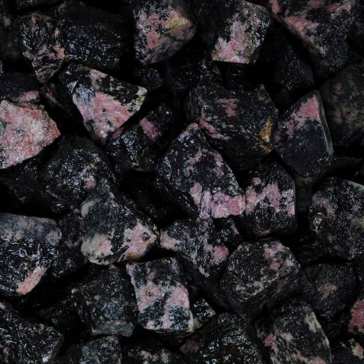 Fantasia Mining – wholesale Andlig sten/kristall – Grova rhodonitkristaller - råa naturstenar (1 lb)1