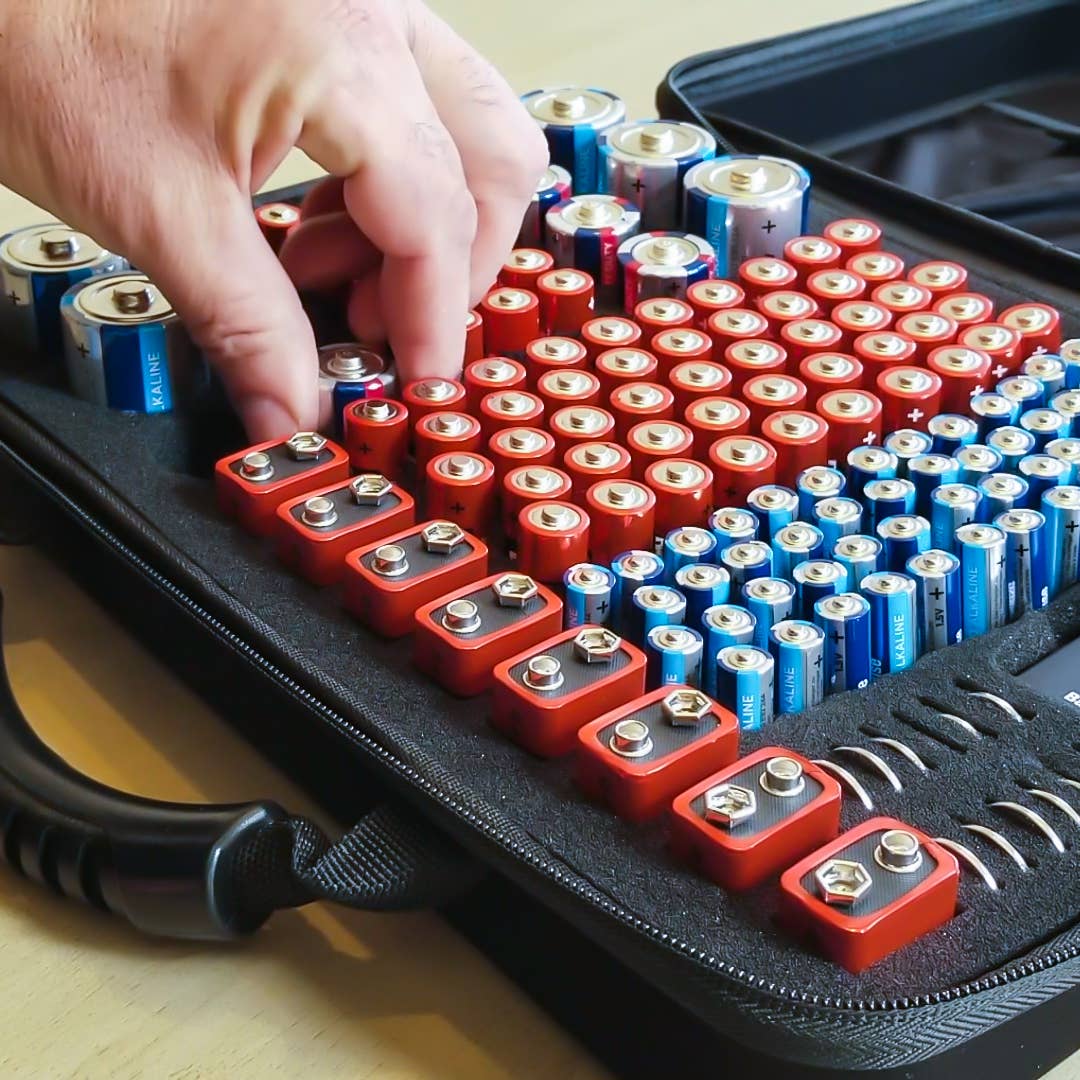 Flipo Group, Ltd. – wholesale Safety equipment – 148-compartment Fabric Battery Storage Case with Tester4