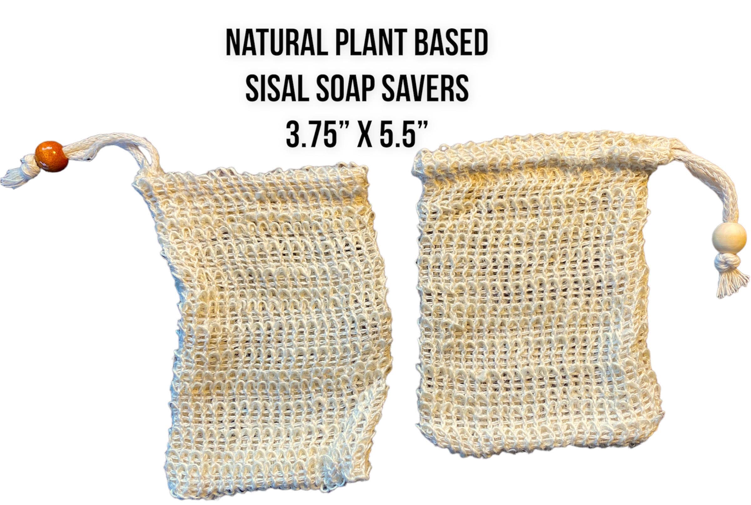 Howells Wood Products - Wholesale Soap Pouch/Sack/Bag - 25 ct natural plant based sisal soap saver pouches3