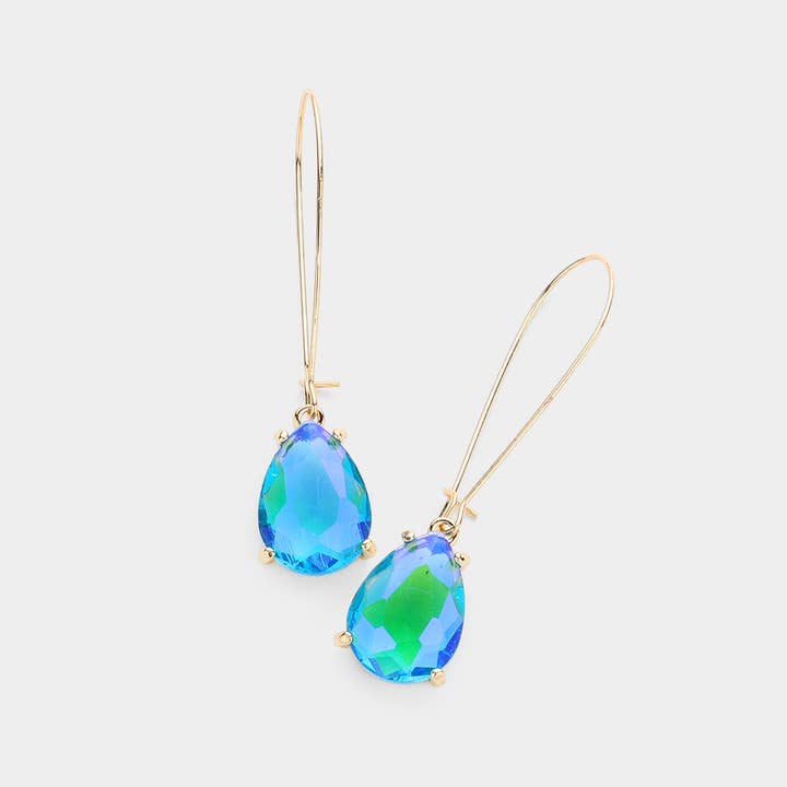 Sensibling Corp. - Wholesale Dangle Earrings - Teardrop Stone Dangle Evening Earrings