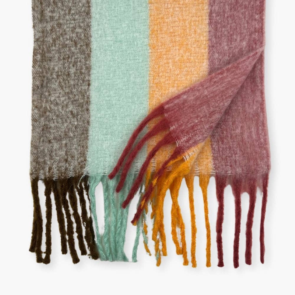 Humble Hilo - Wholesale Scarf - Women's - Humble Hilo Woven Chunky Scarf Cocoon Fringe15