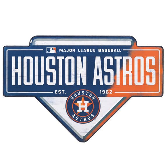Open Road Brands, LLC - Wholesale Sign - Houston Astros Base Wood Wall Decor0