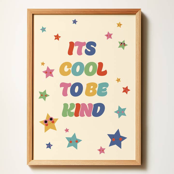Its Cool to be kind star friends Art print for wholesale by Harley and J