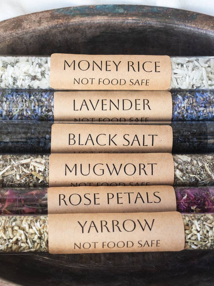 Herb Test Tubes for wholesale by Mz. Jones’ Curio, Inc.