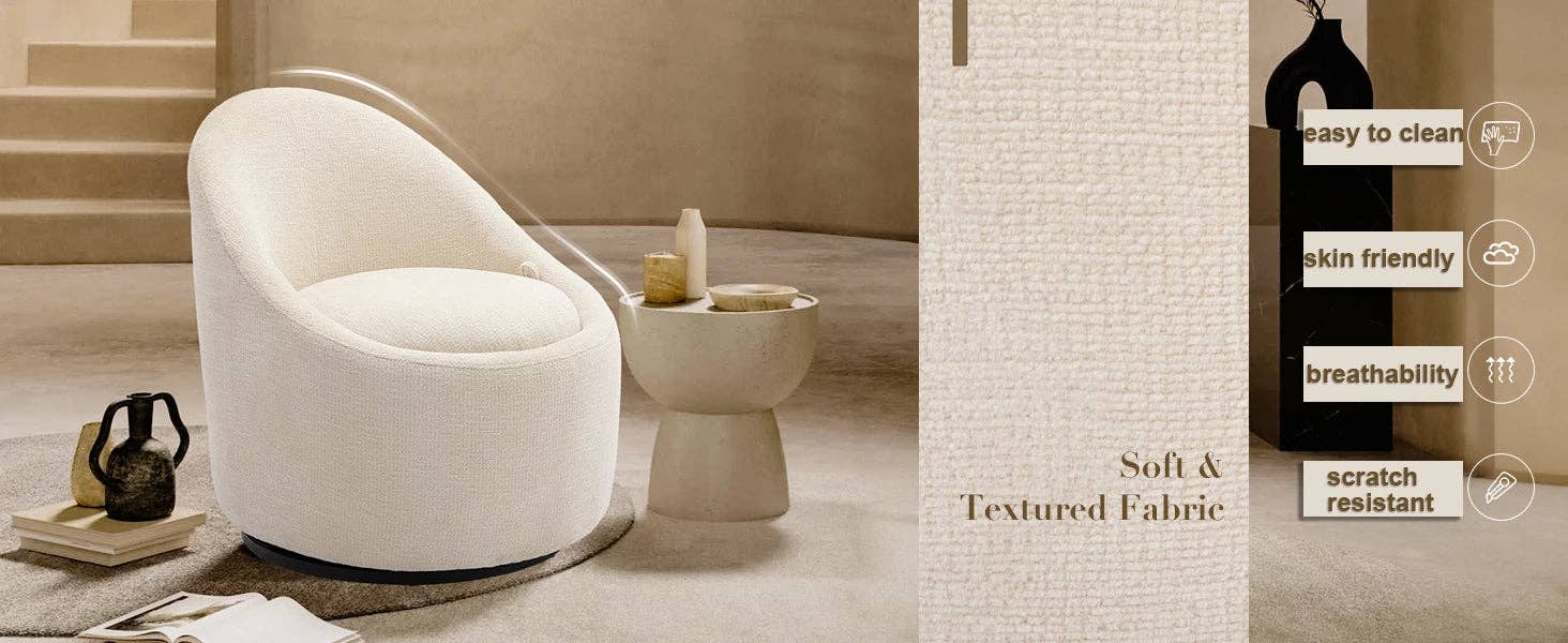 BlakOutlet – wholesale Stol – Set med 2, 360 graders svängbara mysfåtöljer med dold förvaring8