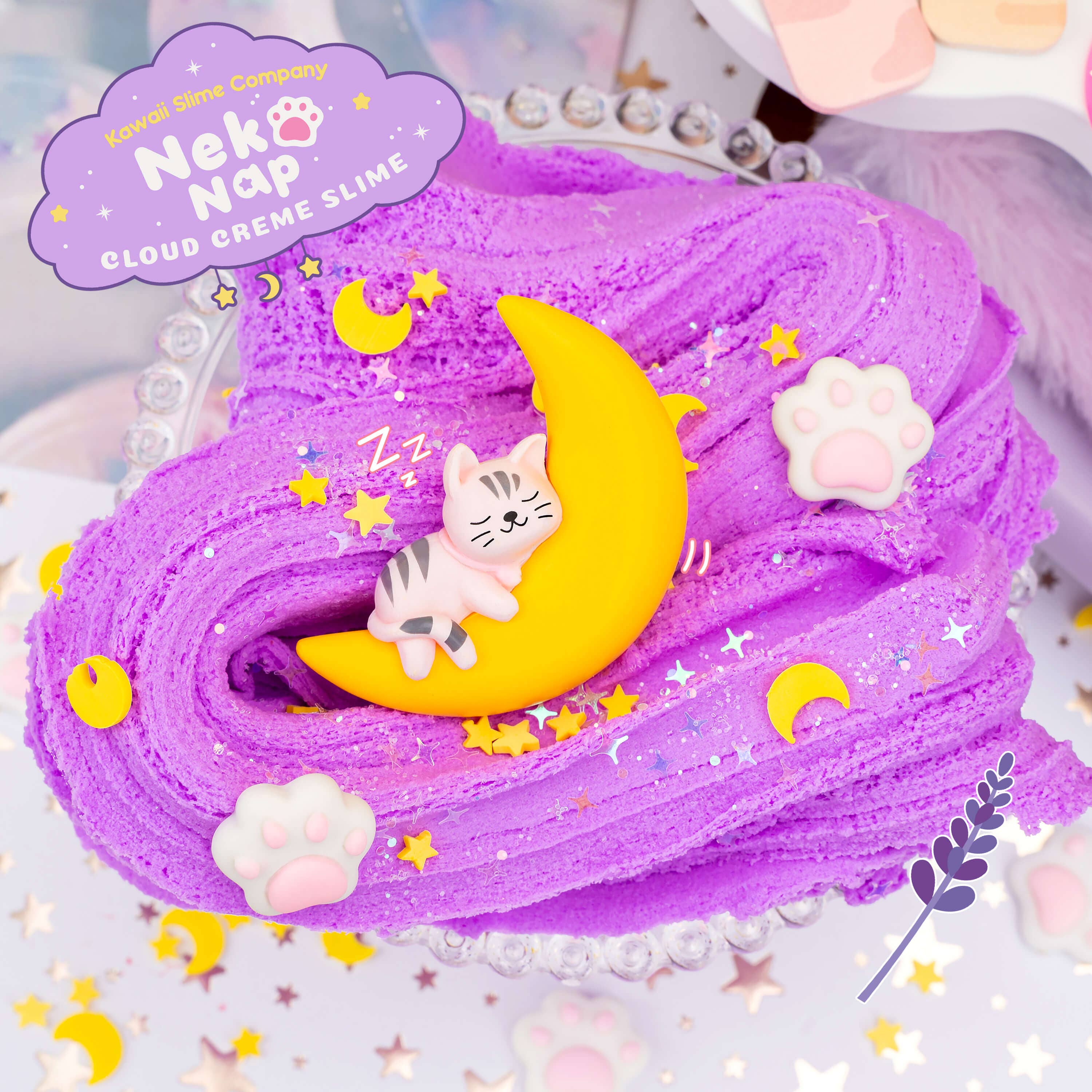 Kawaii Slime Company - Vente Pâte ingénieuse/slime – enfant - Neko Nap Cloud Creme Slime (4 pièces/caisse)1