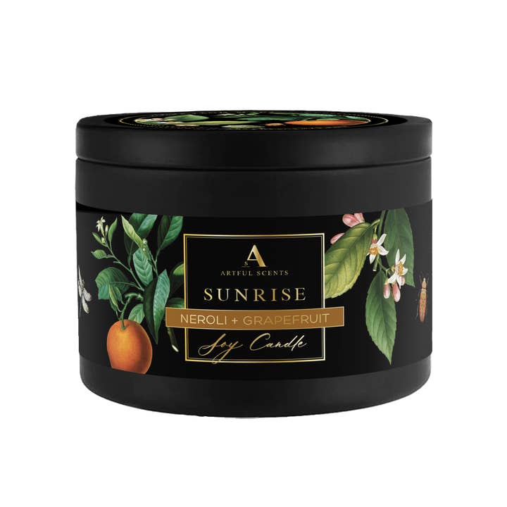 Artful Scents – wholesale Jar/filled candle – Sunrise Candle - Neroli + Grapefruit3