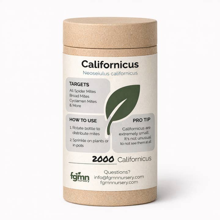 Neoseiulus Californicus Treatment Bottles for wholesale by FGMN Nursery