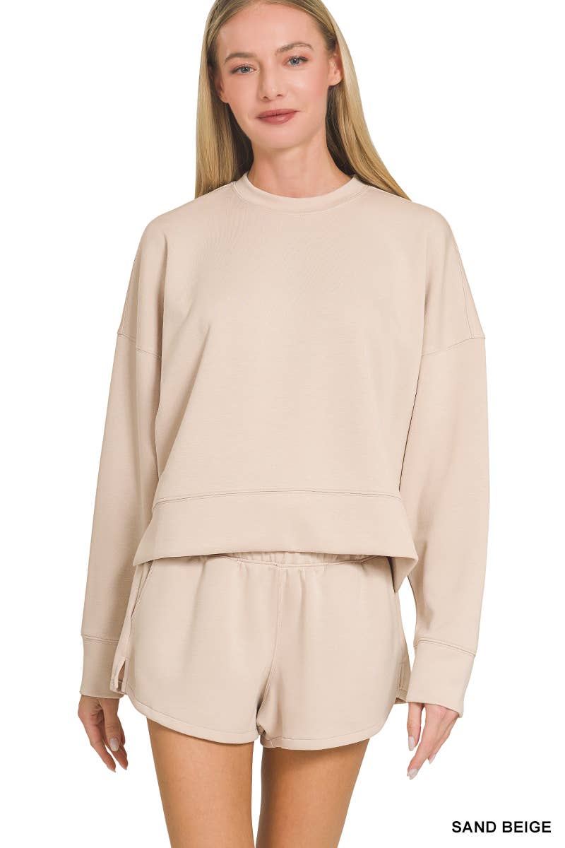 Vanilla Monkey – wholesale Mjukisset – Dam – Scuba långärmad sweatshirt och shorts set9