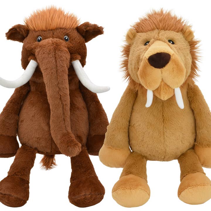 Multipet Mammoth / Sabertooth Tiger Assorted Dog Toy 14" for wholesale by Pet Palette Distribution