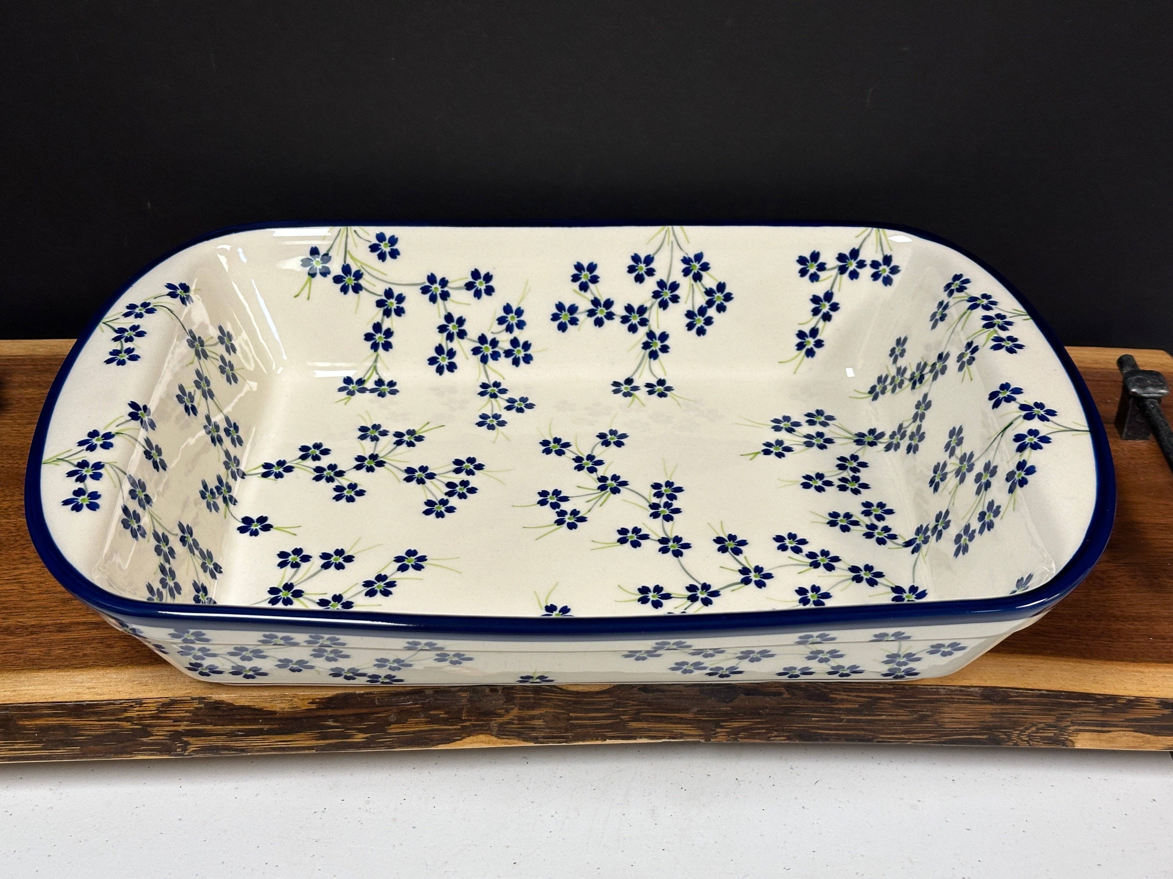 Music City Polish Pottery - Wholesale Baking Dish - Baker, Rectangular Casserole - Lil Blossoms1