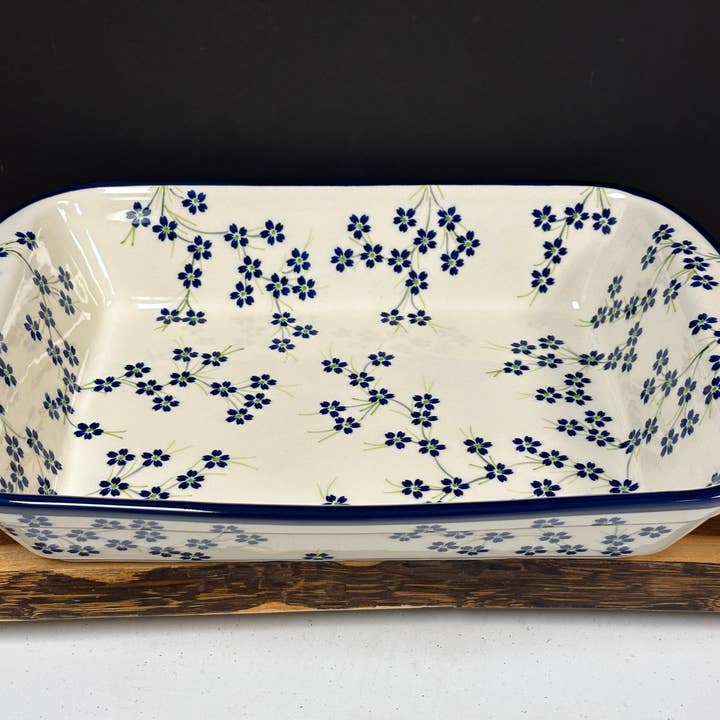 Music City Polish Pottery - Wholesale Baking Dish - Baker, Rectangular Casserole - Lil Blossoms1