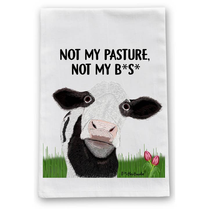 Pithitude - Wholesale Tea Towel - Cow Pasture Dish Towel