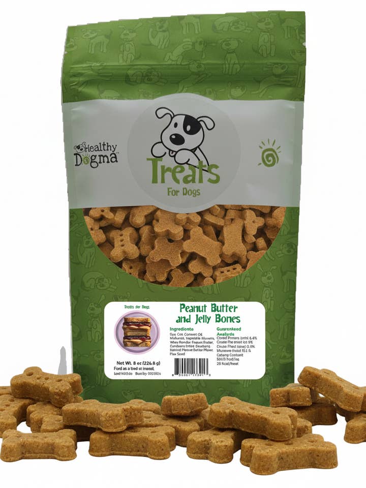Os à mâcher moelleux au beurre de cacahuète et à la gelée 8 oz pour la vente par Healthy Dogma