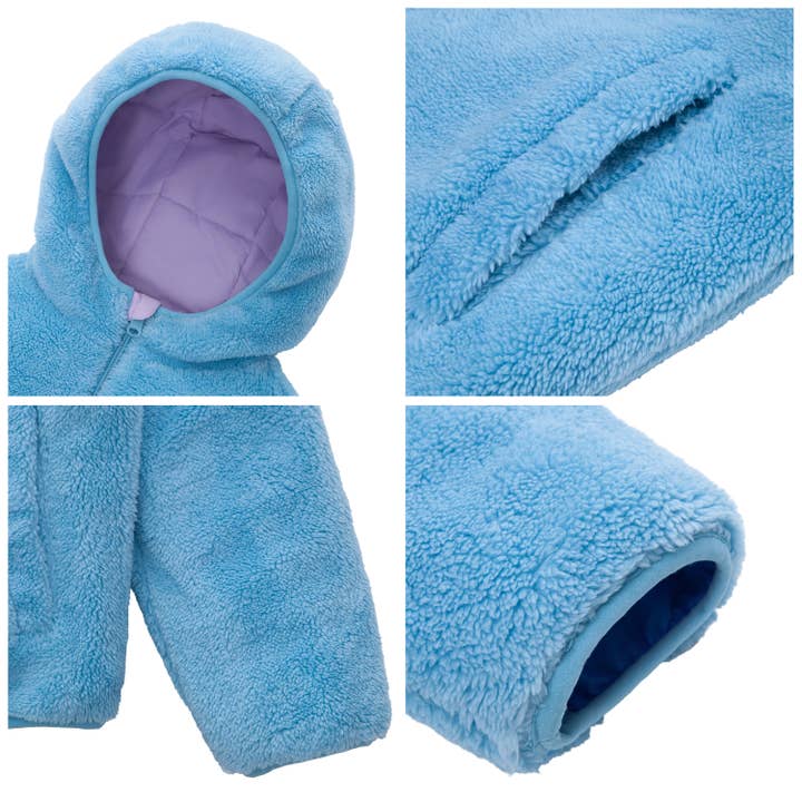 Rokka & Rolla - Wholesale Puffer Jacket - Kids - Girls' Reversible Jacket Fleece Lined Puffer Coat21