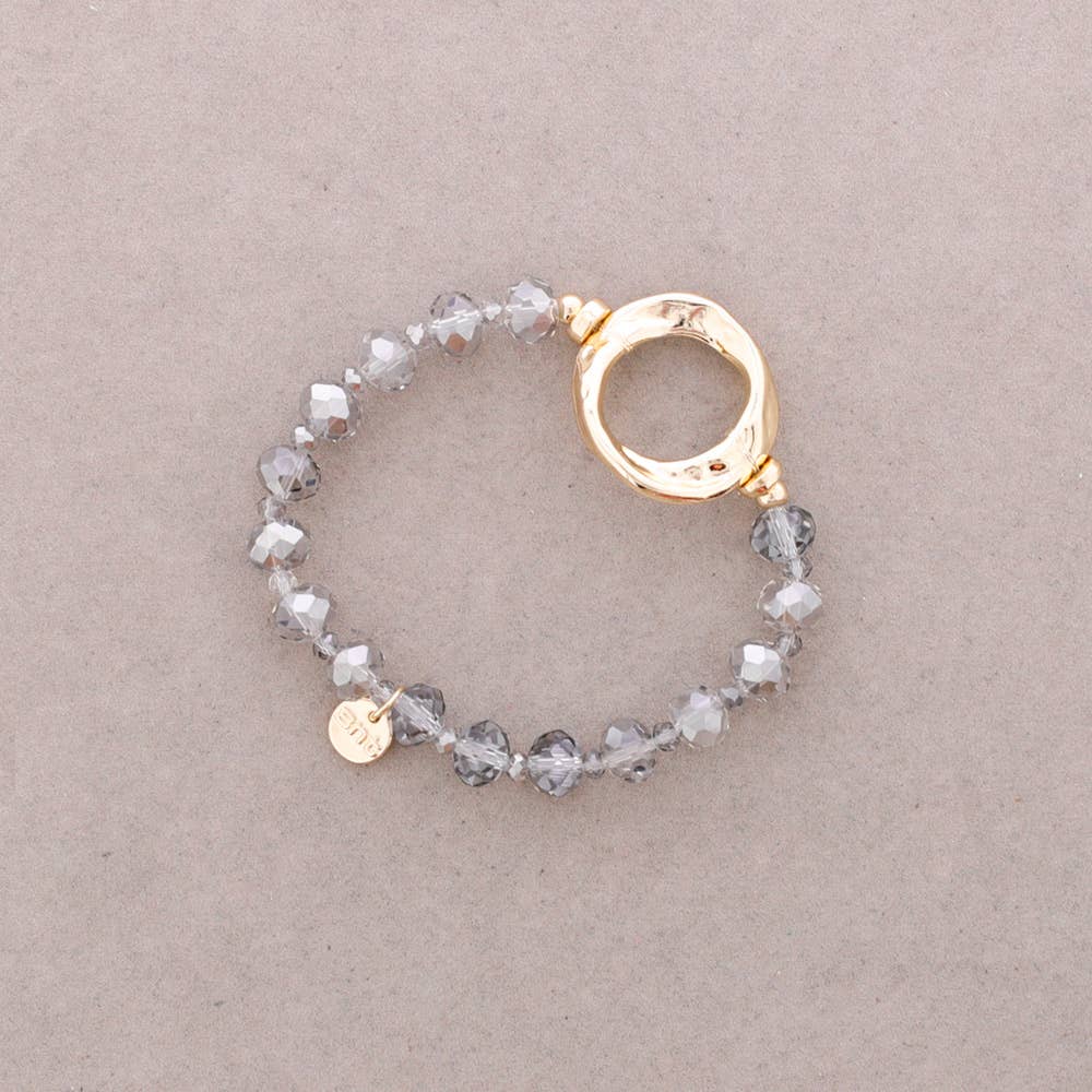 Sonata - Vente Bijoux à boutons pression - Bracelet Élastique Cristaux Anneau Métal4