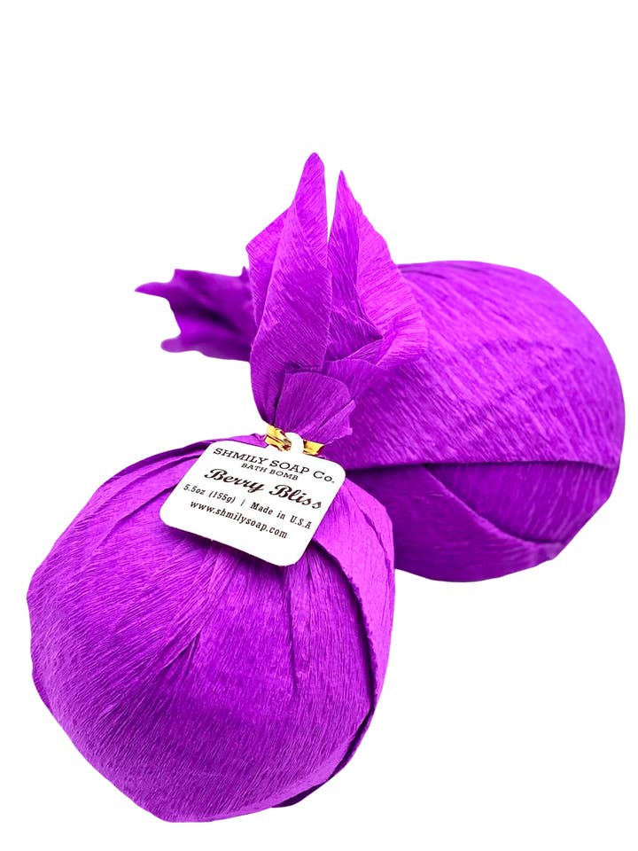 Blackberry Bliss Bath Bomb for wholesale by S.H.M.I.L.Y. SOAP