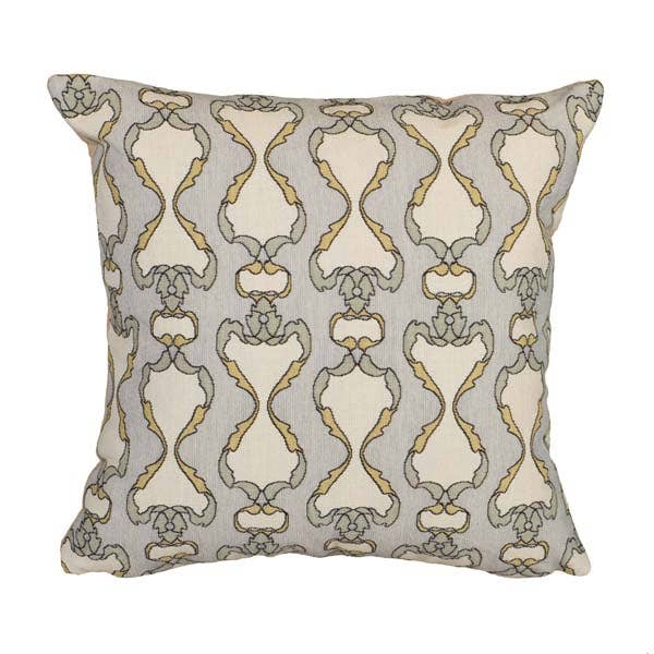Thistle and Rosebud Pillows- Damask- Warm Mist for wholesale by Rennie & Rose